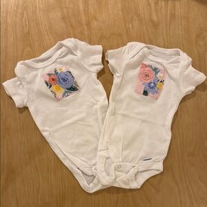 Floral Patch Baby Onesies